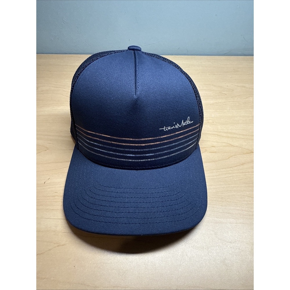 Travis Matthew Snapback Trucker Hat Blue One Size 110 Flexfit Mesh Back